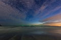 Beach and beautiful cloud after sunset in Rayong, Thailand Royalty Free Stock Photo